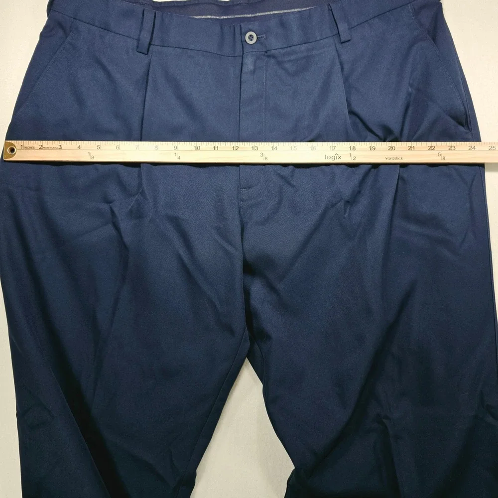 Nike Golf Tour Performance Pleated Pants Navy Blue Mens 42x32 Tech Trousers